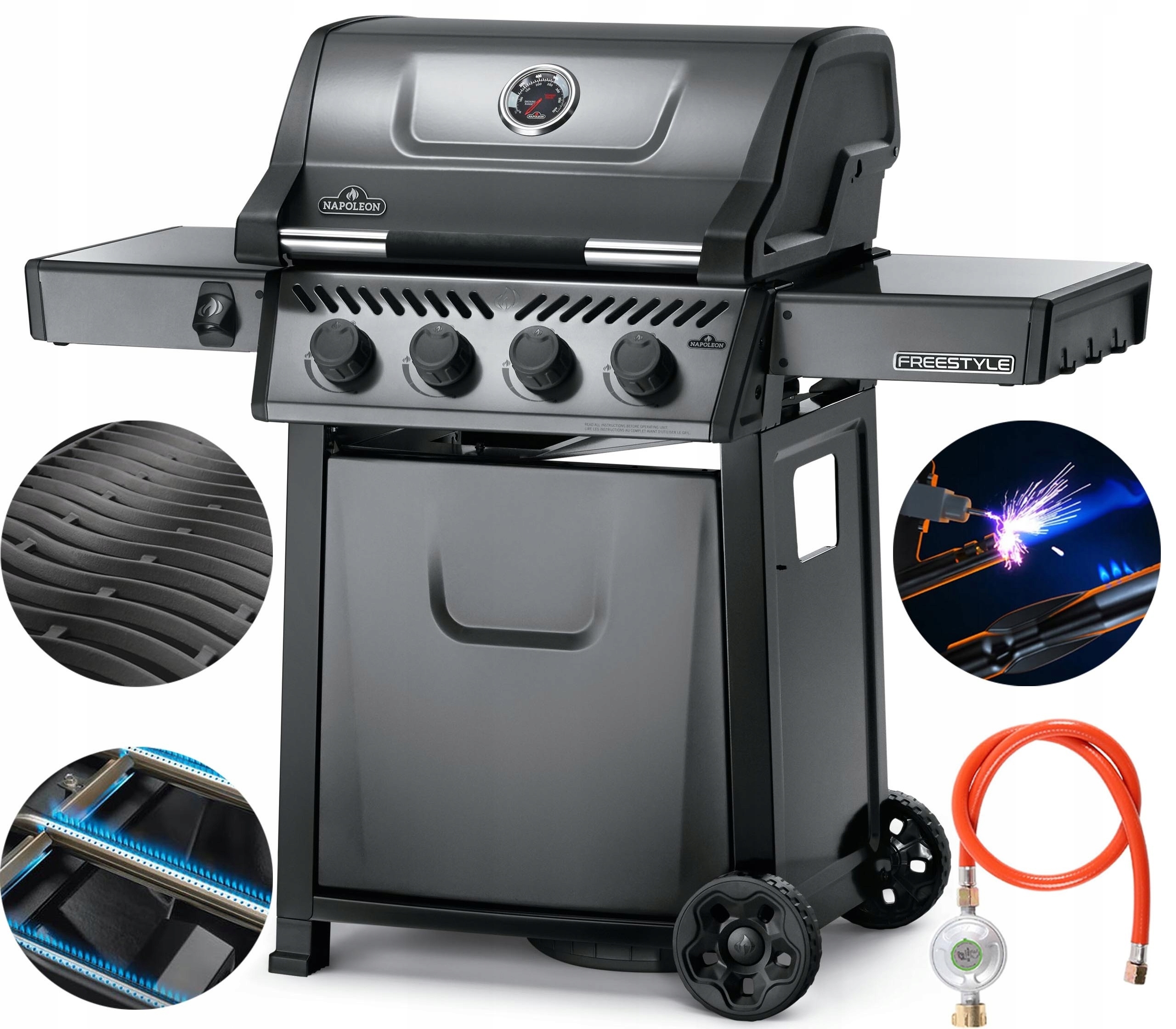 Grill gazowy Napoleon Freestyle 425 Grafitowy 4 PALNIKI grill do ogrodu