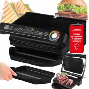 Grill elektryczny Tefal OptiGrill GC7058 czarny 2000 W