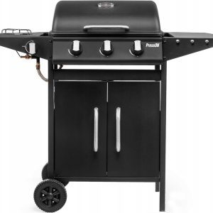 GRILL GAZOWY OGRODOWY 3+1 11kW DUŻY RUSZT SZAFKA PALNIK BOCZNY TERMOMETR