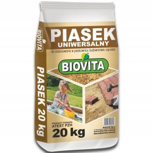 BIOVITA Piasek Czysty Do Piaskownicy Piaskownic z Atestem PZH 1200kg Paleta